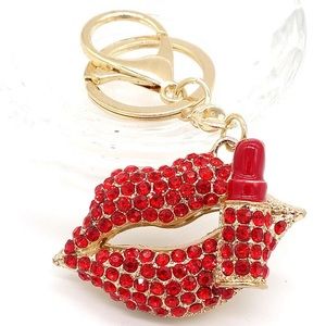 keychain lips lipstick bling handbag jewelry bling